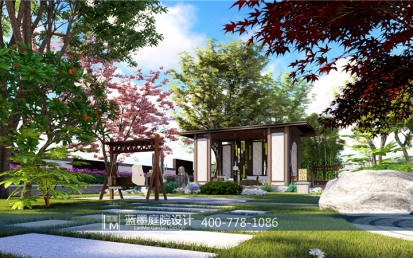 湖南娄底新中式别墅�庭院设计
